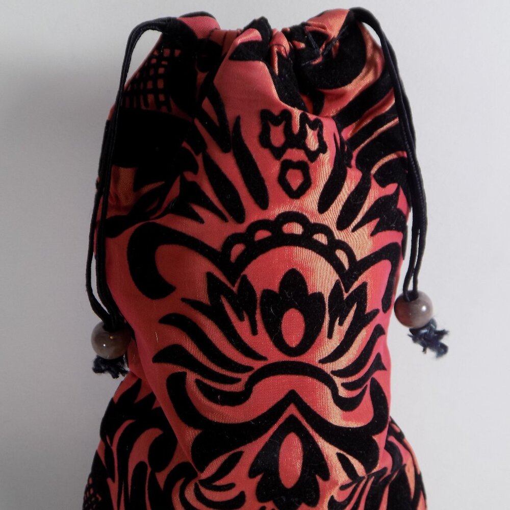 Handmade Large Dice Bag Pouch 7.5 x 5" Renaissance Medieval Faire Trinket DnD